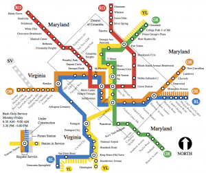 Map - Washington, DC, Metro system